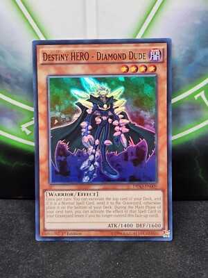 Yugioh Destiny HERO - Diamond Dude DESO-EN009 Super Rare 1st Edition NM-image