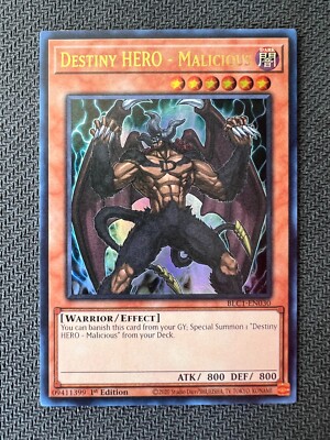 Yugioh Destiny HERO - Malicious 1st Edition Ultra Rare BLC1-EN030 NM-image