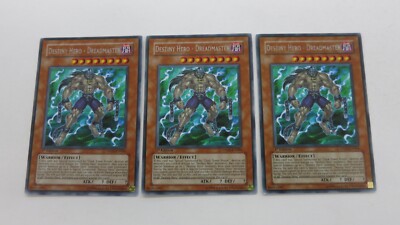 3x DESTINY HERO DREADMASTER  DP05-EN004  1ST EDITION  RARE   YUGIOH  NM UNPLAYED-image