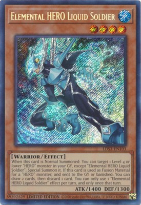 Yugioh! Elemental HERO Liquid Soldier - LDS3-EN103 - Secret Rare - Limited Editi-image