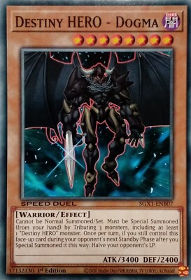 SGX1-ENB07 DESTINY HERO - DOGMA COMMON 1ST EDITION YuGiOh CARD-image