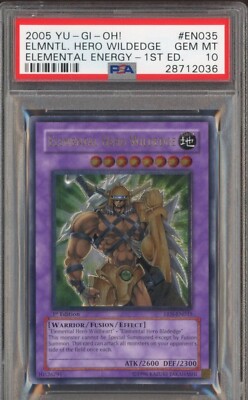 2005 Yu-Gi-Oh! Elemental Energy 1st Ed. #EN035 Elemental Hero Wildedge PSA 10-image