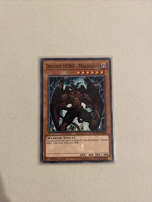 Yugioh Destiny HERO - Malicious LEHD-ENA04 Common 1st Ed NM-image