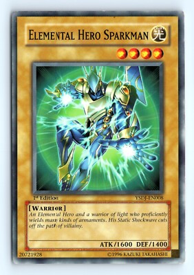 Yu-Gi-Oh Elemental HERO Sparkman #YSDJ-EN008 Starter Deck: Jaden Yuki tcg LP-image