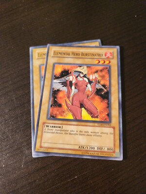 YUGIOH! 2X ELEMENTAL HERO BURSTINATRIX-COMMON-Unl/1st EDITION-TLM-EN002 y3-image