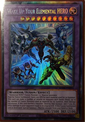 YuGiOh Wake Up Your Elemental HERO Collector's Rare 1st Edition MAZE-EN014-image