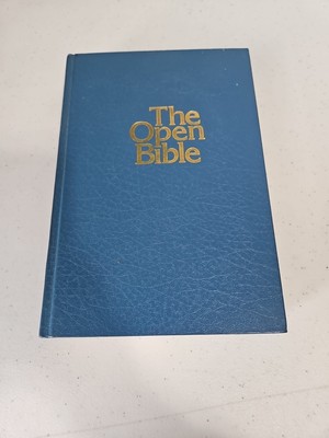 1975 The Open Bible King James Version KJV Edition Nelson 652B Red Letter-Fair-image