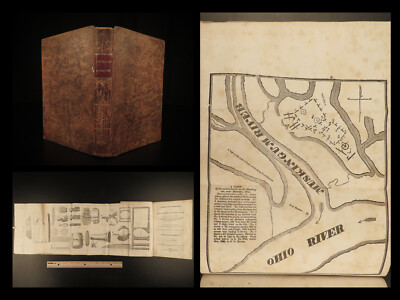 1835 American Antiquities Priest MAP Trail of Tears Indians Mormons Cannibals -image