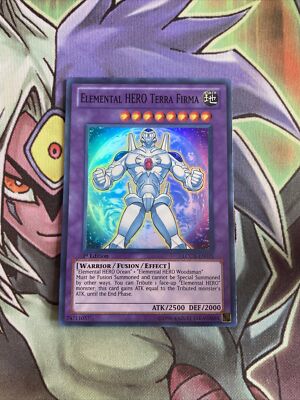 LCGX-EN075 Elemental Hero Terra Firma Super Rare 1st Edition NM Yugioh Card-image