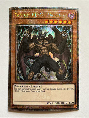 DESTINY HERO MALICIOUS RA03-EN001 QUARTER CENTURY SECRET RARE NM-image