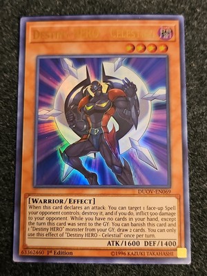 1x (M/NM) Destiny HERO - Celestial - DUOV-EN069 - Ultra Rare - 1st Edition  YuGi-image