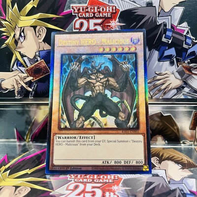 Yugioh Destiny HERO - Malicious RA03-EN001 (Textured) PUR 1st Ed Near Mint-image