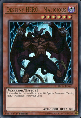 1st ed Destiny HERO - Malicious ultra rare LEHD-ENA04 Yugioh-image