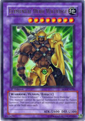 Yugioh! LP Elemental Hero Wildedge - EEN-EN035 - Ultra Rare - 1st Edition Lightl-image