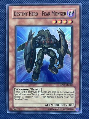 Yugioh Destiny Hero - Fear Monger CP06-EN002 Super Rare MINT-image