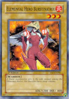 Yugioh! LP Elemental Hero Burstinatrix - YSD-EN008 - Common - 1st Edition Lightl-image