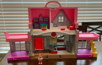 Fisher Price Little People Big Helpers Home 2017 Pink Play House Mattel Sound-image