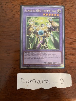 Yugioh Elemental HERO Thunder Giant RA03-EN153 Quarter Century Secret Rare NM-image