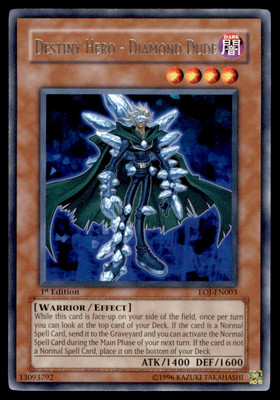Yu-Gi-Oh! Destiny Hero - Diamond Dude #EOJ-EN003 1st Edition Near Mint-image