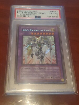 2006 Yugioh PSA 8 Elemental Hero Shining Flare Wingman CT03-EN004 Secret Rare-image