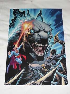 2024 SDCC Godzilla ArtPrint Whilce Portacio Art SIGN Alex Sinclair 11.7x16.5(A3)-image