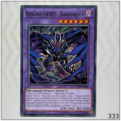Destiny HERO - Dangerous - COTD-EN096 - Common 1st Edition Yugioh-image