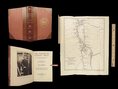 1914 ARCTIC 1ed Antarctic Voyages of Robert Scott Antarctica Expedition MAP-image