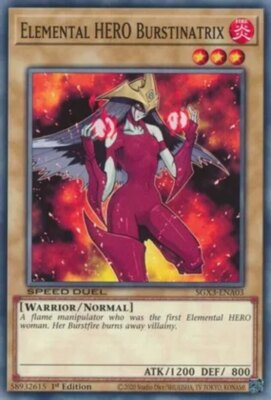 Yugioh! Elemental HERO Burstinatrix - SGX3-ENA03 - Common - 1st Edition Near Min-image