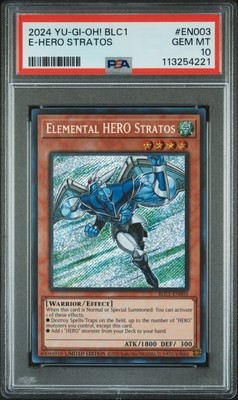 2024 YU-GI-OH! BLC1-BATTLES OF LEGEND: CHAPTER 1 ELEMENTAL HERO STRATOS PSA 10-image