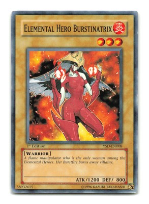 Elemental Hero Burstinatrix - YSD-EN008 1st Edition - YuGiOh-LP-image