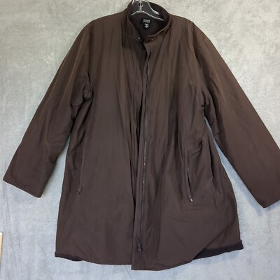 Eileen Fisher Lightweight Fleece Lined Jacket Coat Womens L Coco Brown Normcore-image