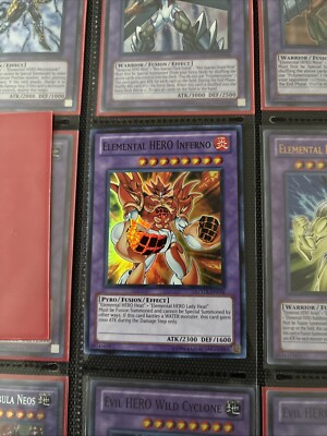 Yugioh Elemental HERO Inferno LCGX-EN076 Super Rare NM-image