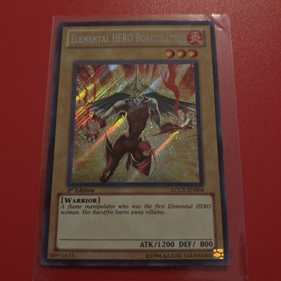 Elemental HERO Burstinatrix Secret Rare! LCGX-EN004 1st Edition LP!-image