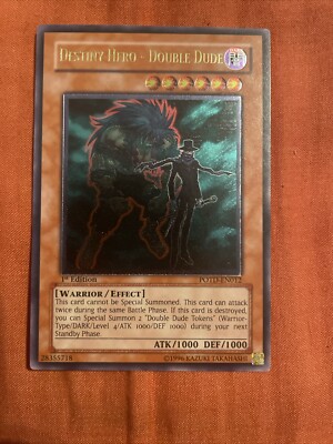 Yu-Gi-Oh! Destiny Hero Double Dude Ultimate Rare POTD-EN012 1ST EDITION-image