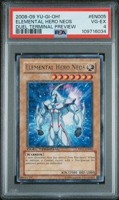 2008-09 YU-GI-OH! DUEL TERMINAL PREV #EN005 ELEMENTAL HERO NEOS PSA 4-image