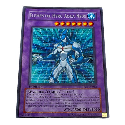 Yu-Gi-Oh! Elemental HERO Aqua Neos DP03-EN012 Rare 1st Edition - PLAYED-image