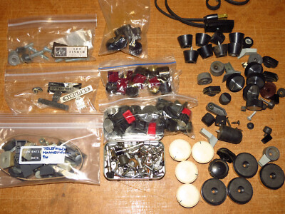 100+ lot- vintage audio stereo knobs & parts klangfilm tube Telefunken Fisher-image