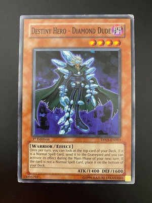 Yugioh Destiny Hero - Diamond Dude DP05-EN003 Common 1st Edition HP/MP-image