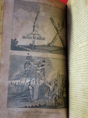 1807 DICTIONARY OF THE HOLY BIBLE / MAPS & PLATES / CRUCIFYING, HANGING, BABEL-image