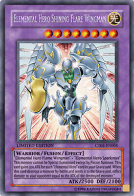 Moderately Played Elemental Hero Shining Flare Wingman - CT03-EN004 - Secret Rar-image