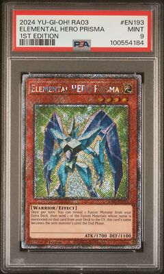 2024 YU-GI-OH! RA03-QUARTER CENTURY BONANZA 1ST ED ELEMENTAL HERO PRISMA PSA 9-image