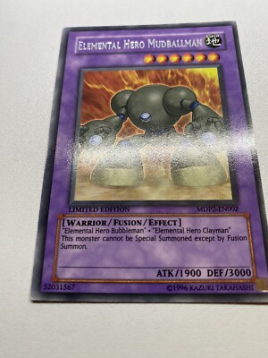 Yu-Gi-Oh! Elemental Hero Mudballman Rare LIMITED Edition MDP2-EN002 HP-image