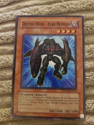 1x YuGiOh TCG Destiny Hero Fear Monger POTD EN016 Trading Card Game-image