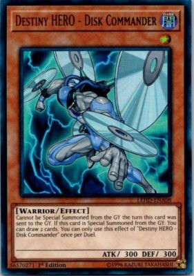 Destiny HERO - Disk Commander LEHD-ENA08 Legendary Hero Decks 1st Edition-image