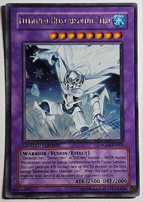 Yugioh Elemental Hero Absolute Zero YG04-EN001 Ultra Rare Limited Edition-image