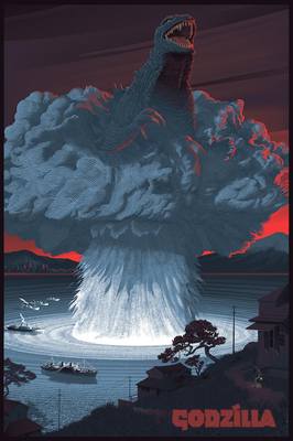 Godzilla by Laurent Durieux SIGNED Ltd x/350 Screen Print Poster Art MINT Mondo-image