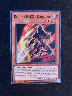 Destiny HERO - Drilldark - LEHD-ENA11 - Yu-Gi-Oh Card N/M-image