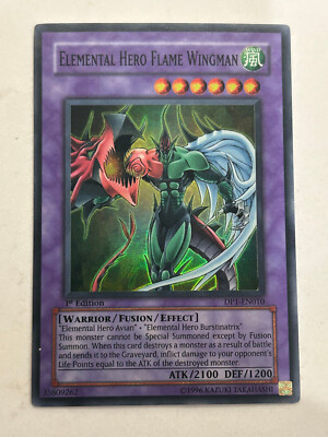 Yugioh Elemental Hero Wild Wingman - EOJ-EN035 - Super Rare - 1st Edition-image