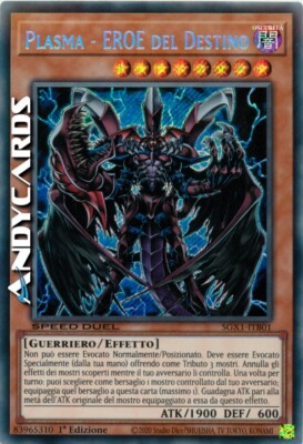 PLASMA - HERO OF DESTINY (SPEED DUEL) (Destiny Hero) Secret • SGX1 ITB01 • 1Ed-image