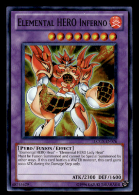 Elemental HERO Inferno - NM - LCGX-EN076 Super Rare - Unl Ed - YuGiOh-image